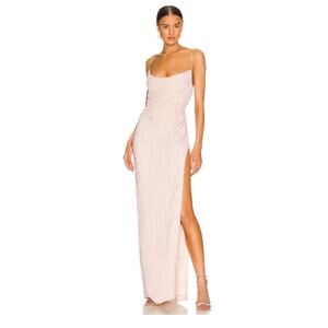 Retrofete Katya Pink Maxi Gown Dress Womens Size XS New NWT